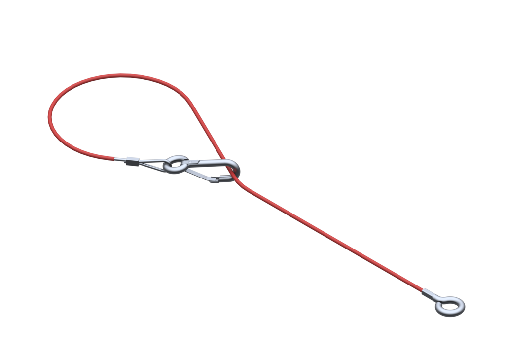 Breakaway cable with hooks 950 mm length for common commercial trailers