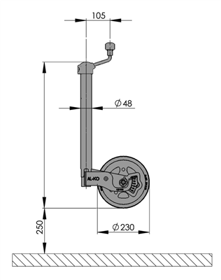 Jockey wheel with load indicator