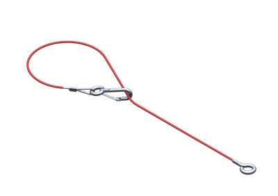 Breakaway cable with hooks 950 mm length for common commercial trailers